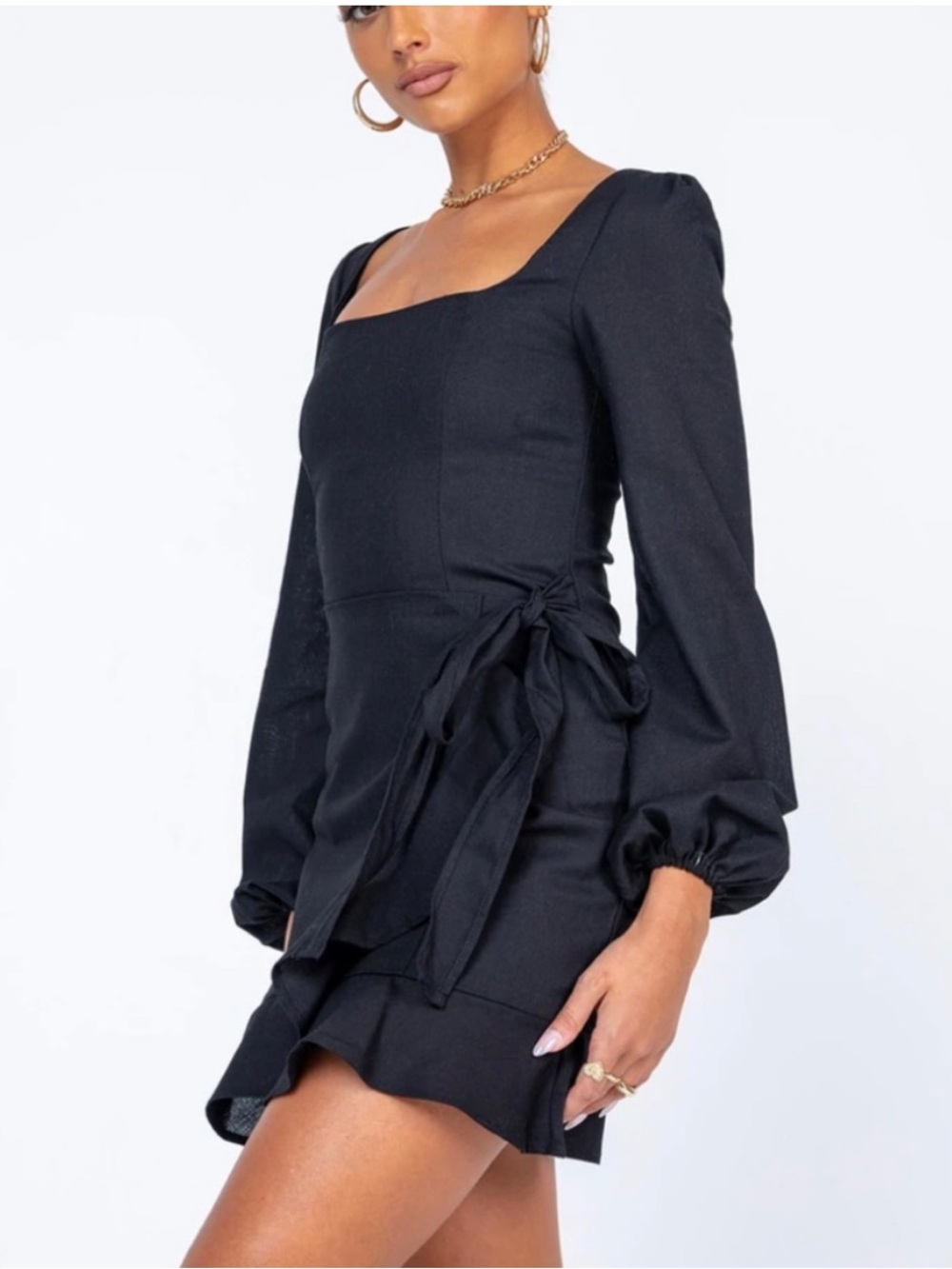 Princess Polly The Villa Minidress Black Size 4 New
